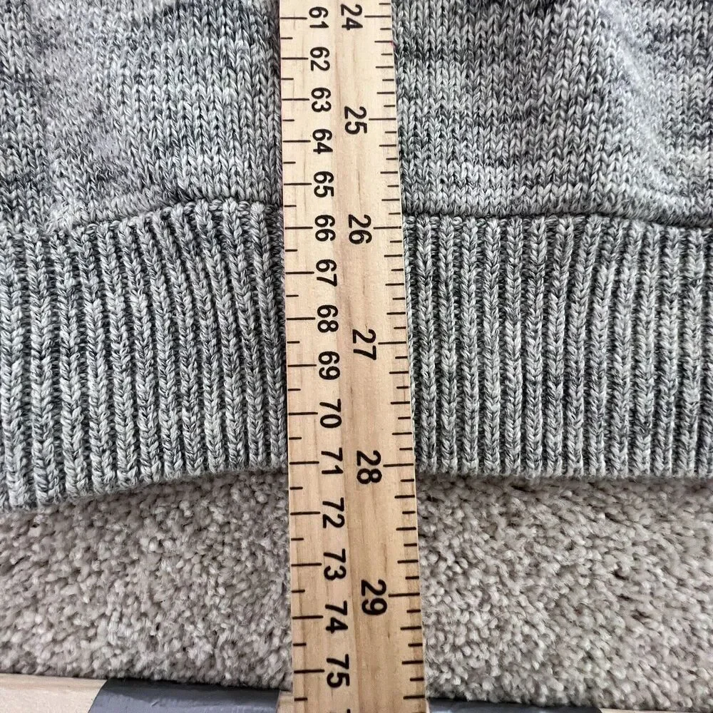 Label Of Graded Goods Gray 1/4 Button Sweater Small Long Sleeve H&M Hooded‎